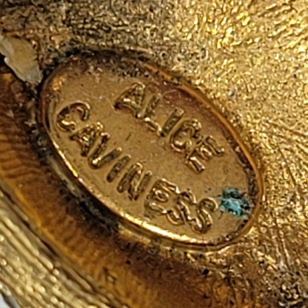 Vtg Alice Caviness Bunny Rabbit Pin Rare Rhinestone Brooch Easter Spring Signed - Picture 2 of 15
